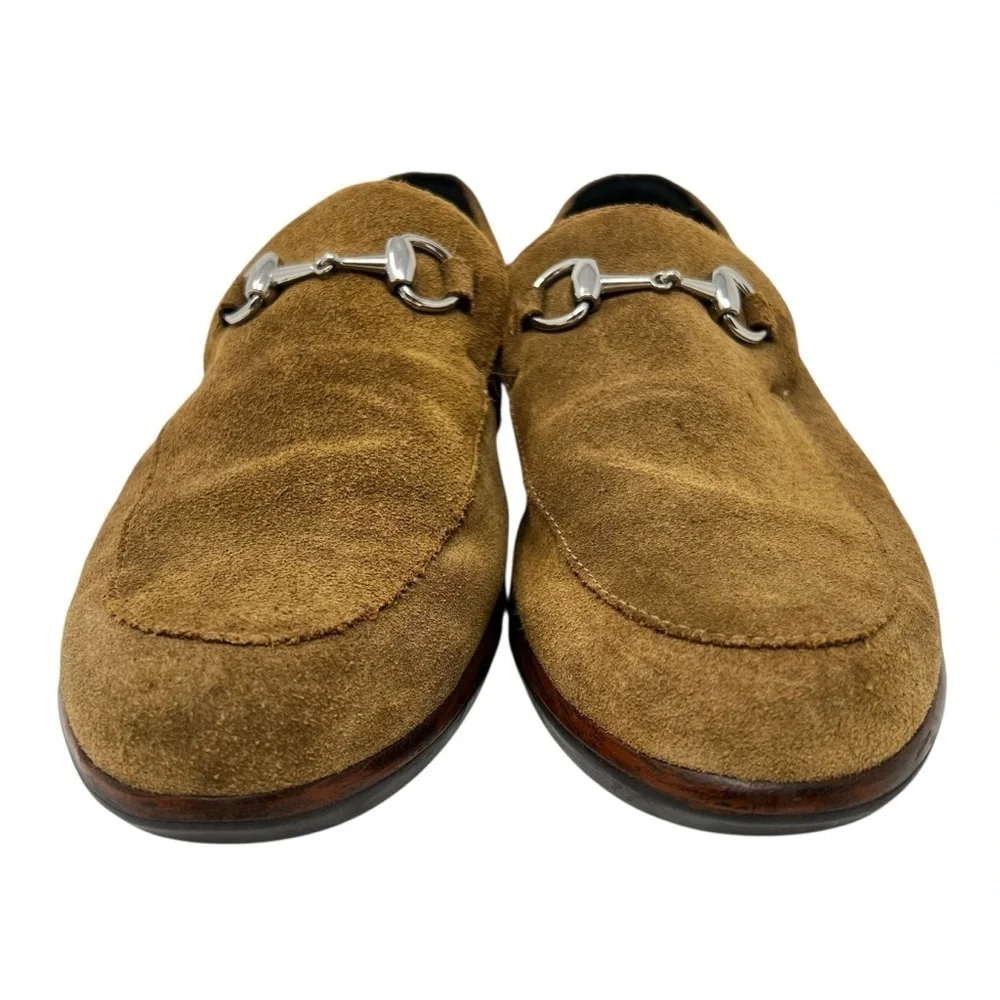 Naot Tan Suede Loafers with Silver Accent